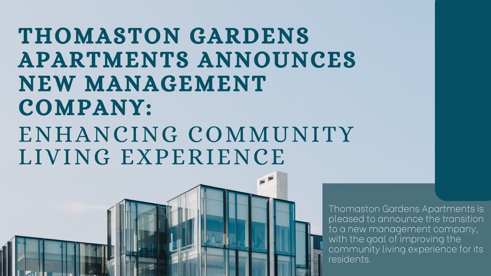 Thomaston Gardens Apartments Announces New Management Company ...